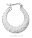 
Sterling Silver 25mm Flat Round Hammered 
