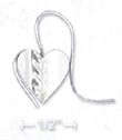 
Sterling Silver Flat Folded Heart Curved 
