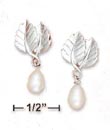 
Sterling Silver Pearl Drop Earrings With 
