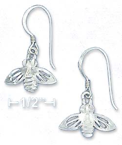 
Sterling Silver DC Bumble Bee Earrings On French Wires
