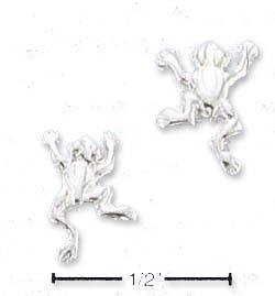 
Sterling Silver High Polish Leaping Frog Post Earrings
