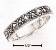 
SS 4mm Diamond Shape Marcasite Ring (Smoo
