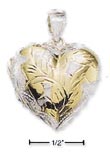 
Sterling Silver Two-Tone Engraved Heart L
