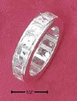
Sterling Silver 6mm Clear Channel Set CZ 
