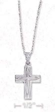 
SS 18 Inch Cable Necklace 12x15mm Cross R
