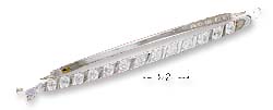 
Sterling Silver Hinged 3mm Cubic Zirconia Alternating / Design Bangle Bracelet
