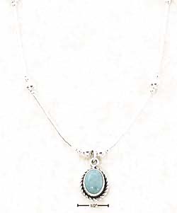 
SS 16 Inch LS Necklace With Simulated Turquoise Concho Sterling Silver Beads
