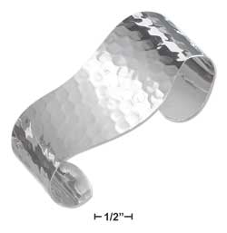 
Sterling Silver Dimpled Wave Cuff (Approx. 27mm Wide)
