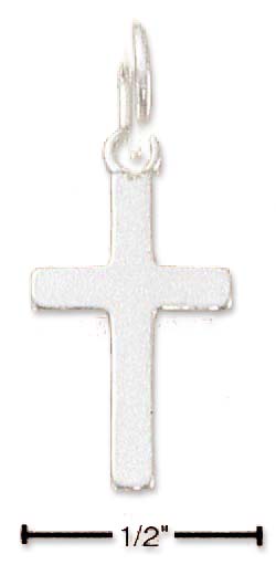 
Sterling Silver Extra Small Flat Simple Cross Pendant
