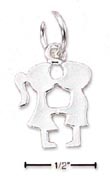
Sterling Silver Kissing Boy And Girl Silh
