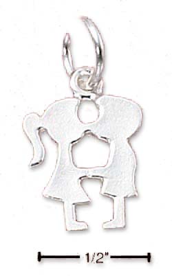 
Sterling Silver Kissing Boy And Girl Silhouette Charm
