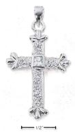 
Sterling Silver Roman Cross Pendant With 
