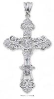 
Sterling Silver Fancy Crucifix With Round
