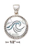 
SS Braided Medallion With Paua Shell Wave
