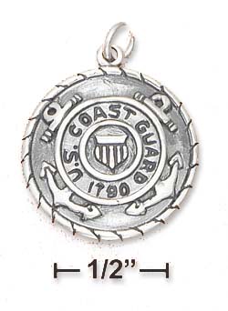 
Sterling Silver United States Coast Guard Medal Charm
