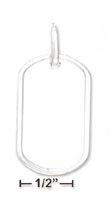 
SS Italian 19x31mm Dog Tag Pendant With R
