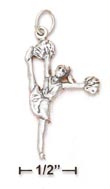 
Sterling Silver Antiqued 3d Kicking Cheer
