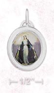 
SS 17mm Holy Mary Pendant With Clear Exte
