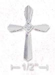 
SS 15x20mm Knife Edge Cross Pendant With 
