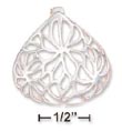 
SS 24x25mm Tropical Filigree Rounded Tria
