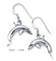 
Sterling Silver Swimming Dolphin French W
