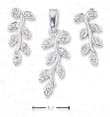 
Sterling Silver CZ Vine Post Earrings And
