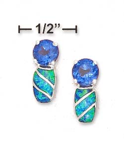 
Sterling Silver 6mm Simulated Tanzanite Post Earrings
