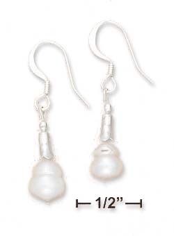 
Sterling Silver Single Capped White Freshwater Cultured Pearl Earrings
