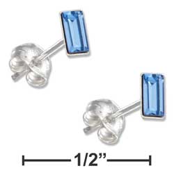 
Sterling Silver December Birthstone Austrian Crystal Post Earrings
