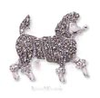 
SS Marcasite Poodle With Garnet Eye Pin (
