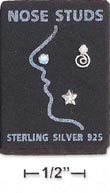 
Sterling Silver Blue Crystal-Plain Star N
