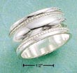 
Sterling Silver 11mm Wide Ring With Beade
