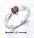 
Sterling Silver Ring With Heart Shaped Ge
