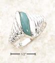 
SS Fancy Twist Shrimp Ring With Turquoise
