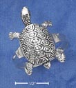
Sterling Silver Antiqued Turtle With Fanc
