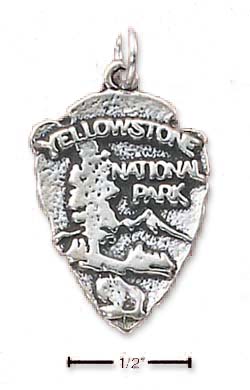 
Sterling Silver Yellowstone National Park Sign Charm
