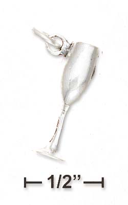 
Sterling Silver 3d Wine Glass Charm (Approx. 1 Inch)
