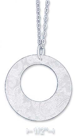 
Sterling Silver 18 Inch Pendant Chain Circle Pendant
