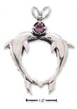 
Sterling Silver Kissing Dolphins With Ame

