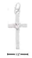 
Sterling Silver Flat Cross Pendant With C
