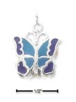 
Sterling Silver Enameled Butterfly Charm 
