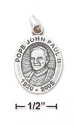 
SS Oxidized 16x19mm Pope John Paul Ii Mem
