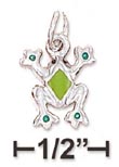
SS Frog Charm Green Crystals Hands/Feet G
