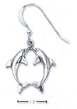 
Sterling Silver Kissing Dolphin French Wi

