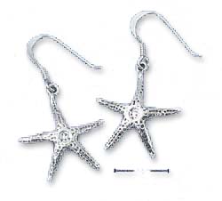 
Sterling Silver Dangle StarFish French Wire Earrings
