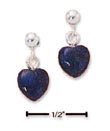 
Sterling Silver Lapis Hearts On Dangle Po
