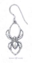 
Sterling Silver Antiqued Spider French Wi
