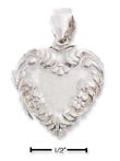 
Sterling Silver Floral Embossed Heart Loc

