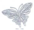 
Sterling Silver Large Filigree Butterfly 
