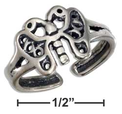 
Sterling Silver Antiqued Filigree Butterfly Toe Ring
